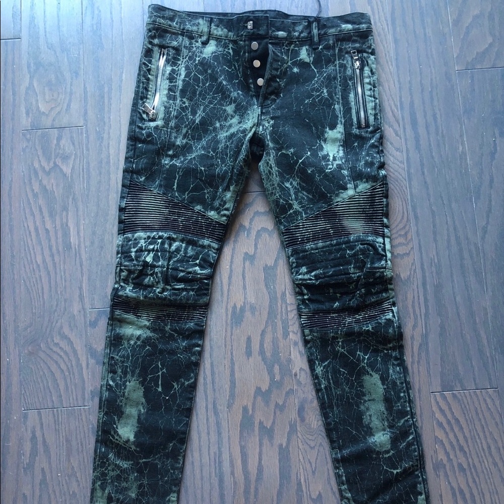 Men’s Balmain Acid Wash Denims 33 Skinny